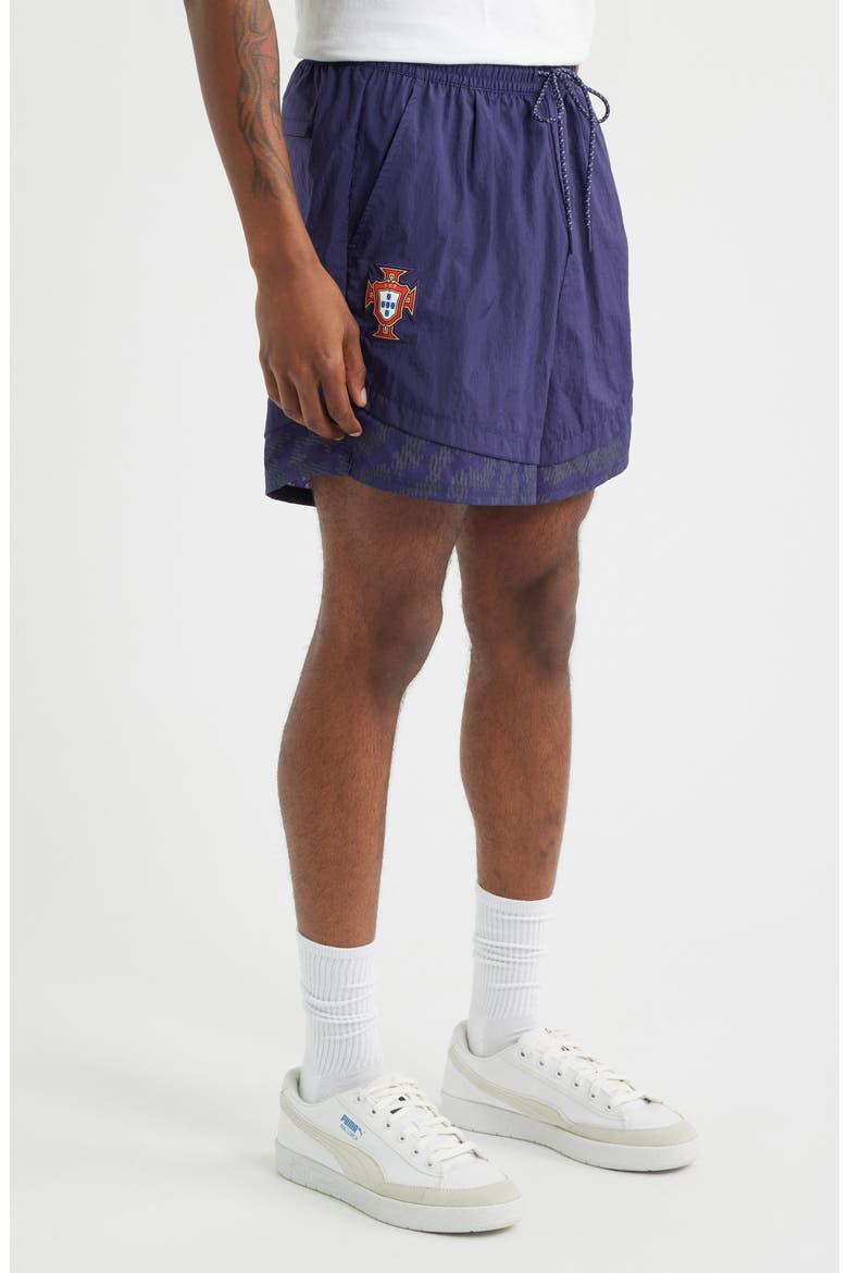 x Portugal x Salehe Bembury King Track Shorts, Alternate, color, DEEP PLUM