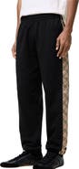 Burberry Check Trim Cotton Jogging Pants
