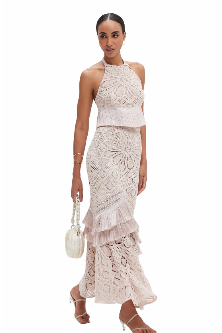 Flower Crochet Skirt, Alternate, color, BEIGE
