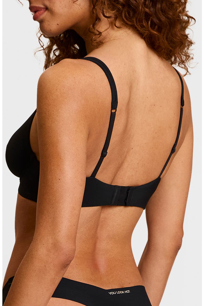 Classic Plunge Underwire Bra, Alternate, color, BLACK