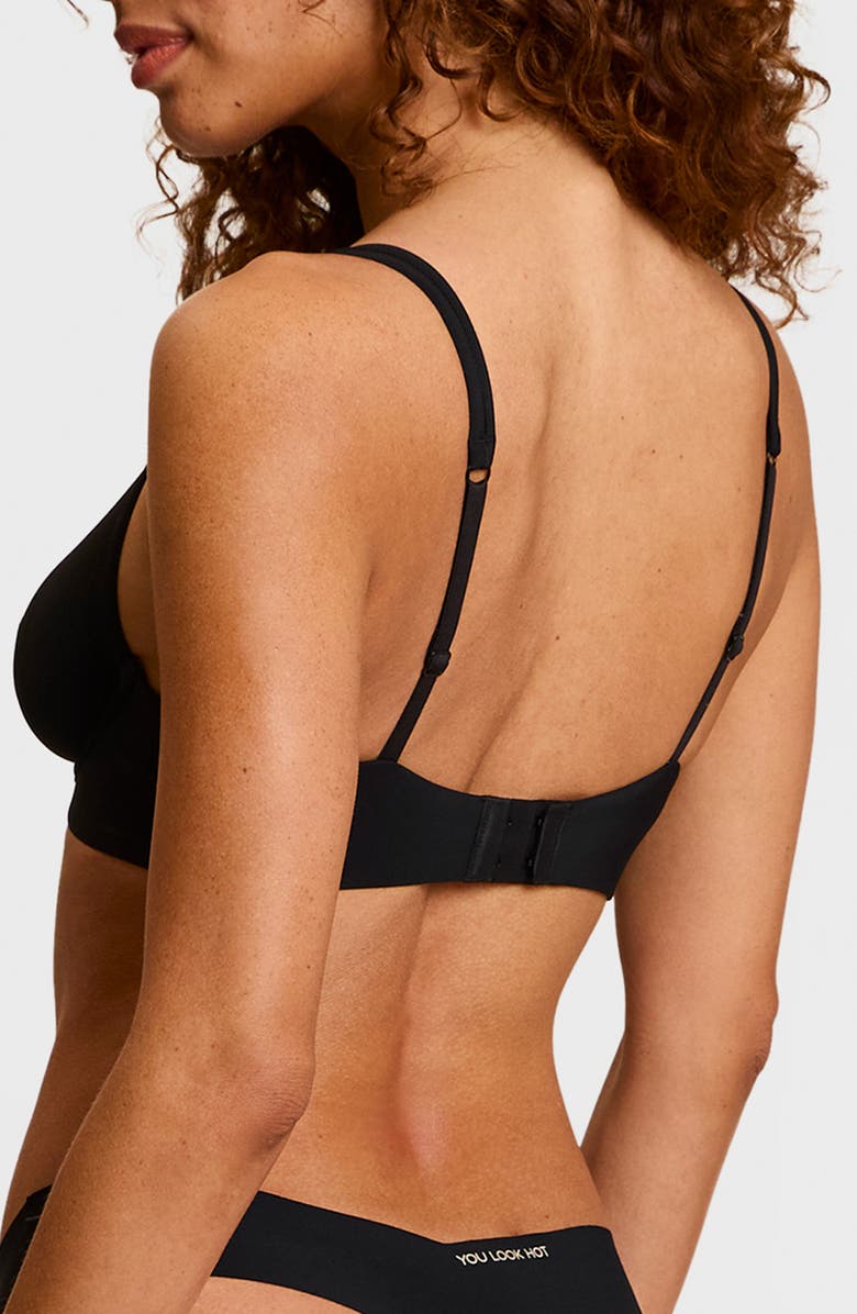 Commando Classic Plunge Underwire Bra, Alternate, color, Black