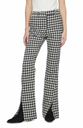 Jocelyn Houndstooth Check Flare Trousers