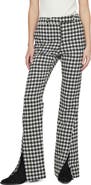 ANINE BING Jocelyn Houndstooth Check Flare Trousers