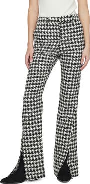 ANINE BING Jocelyn Houndstooth Check Flare Trousers