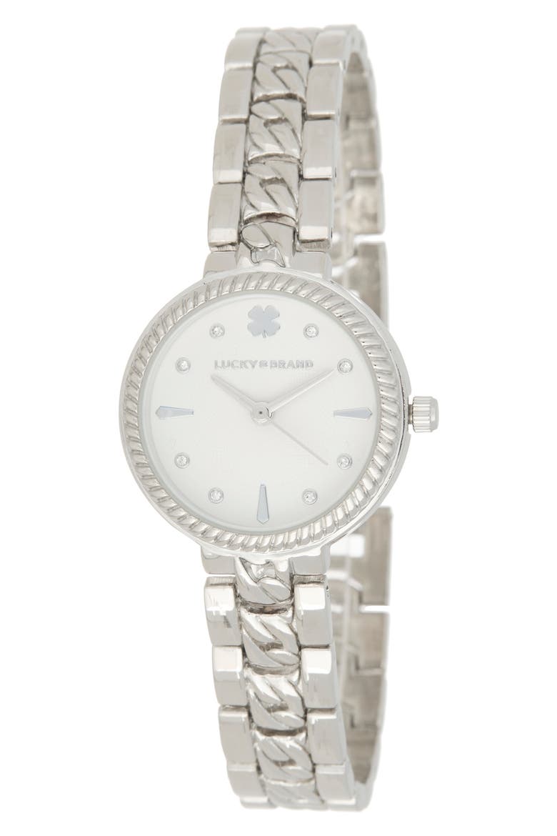 Two Tone Round Bracelet Watch, 28mm x 37mm, Main, color, SILVER