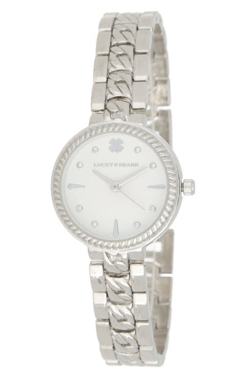 Two Tone Round Bracelet Watch, 28mm x 37mm