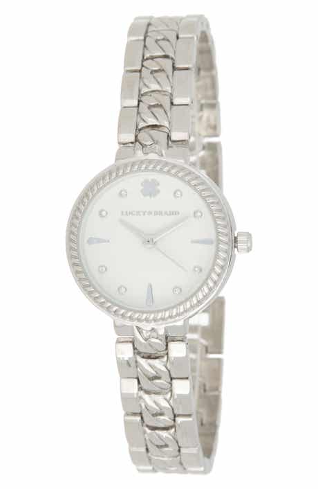 Two Tone Round Bracelet Watch, 28mm x 37mm
