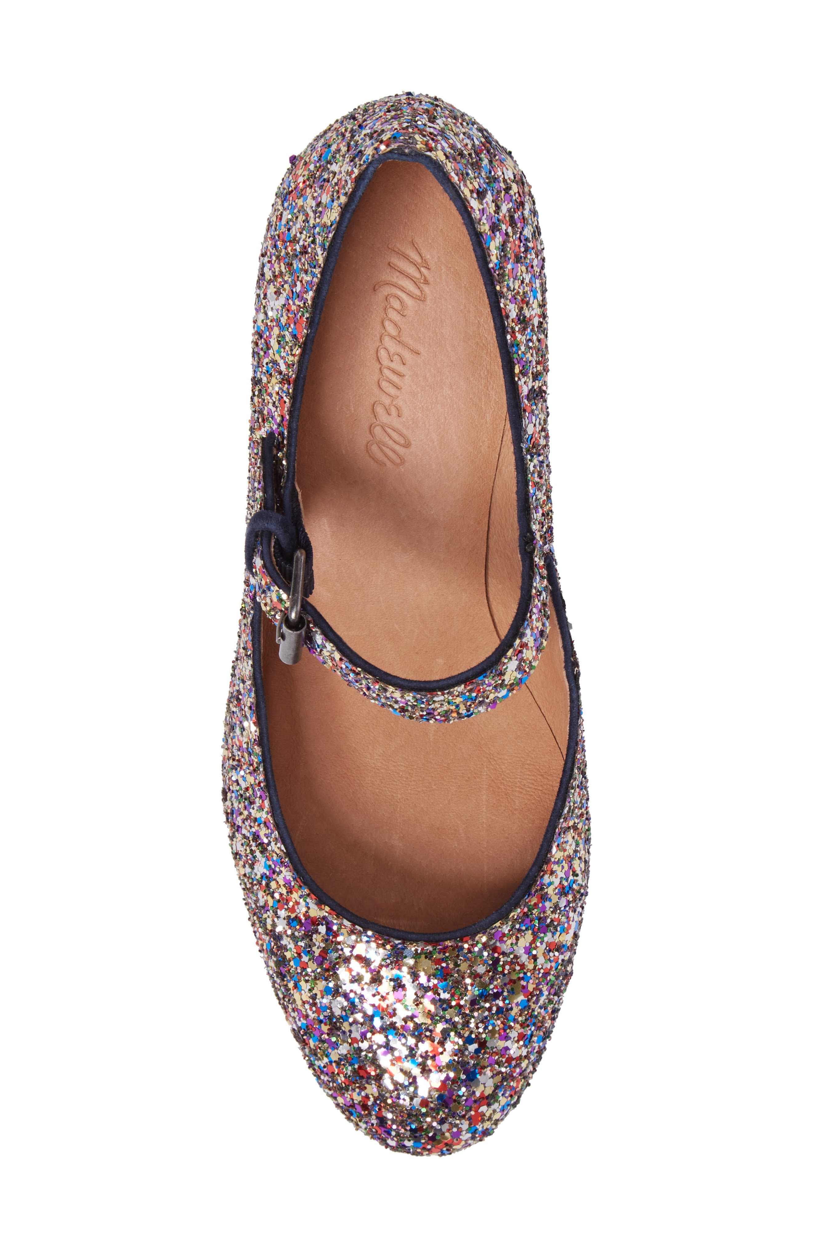 Madewell Zelda Glitter Mary Jane Pump, Alternate, color, 