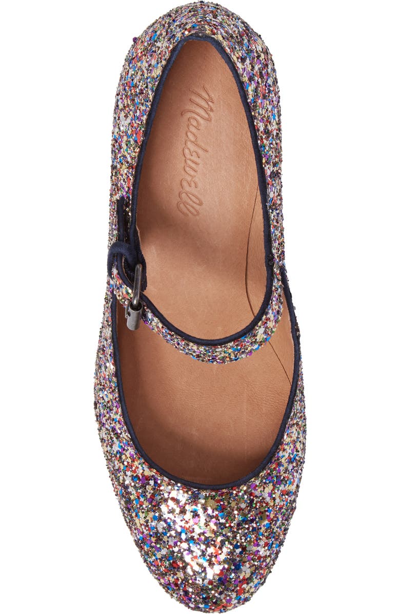 Madewell Zelda Glitter Mary Jane Pump, Alternate, color,