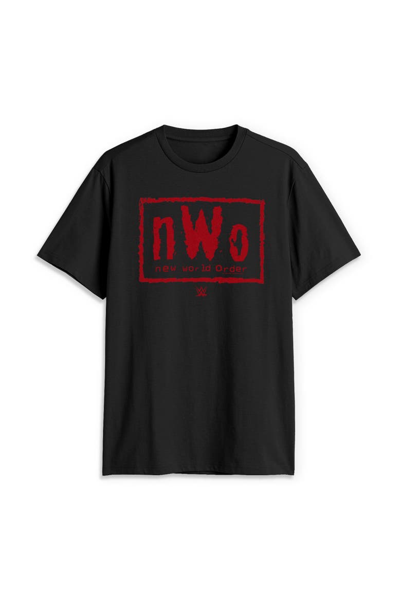 Men's WWE Red Order Logo Graphic Tee, Alternate, color, Black