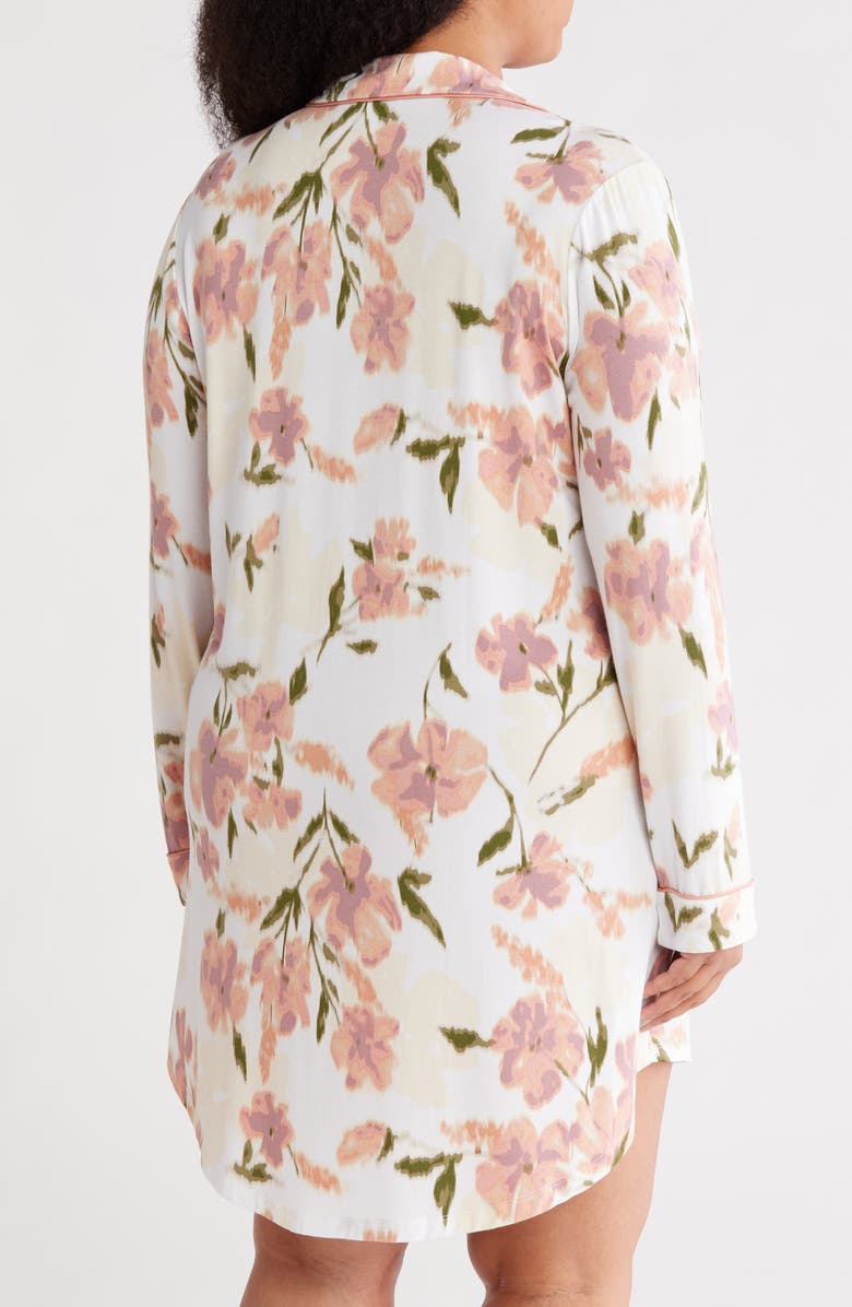 Nordstrom Moonlight Nightshirt, Alternate, color, Pink Glass Ink Poppy