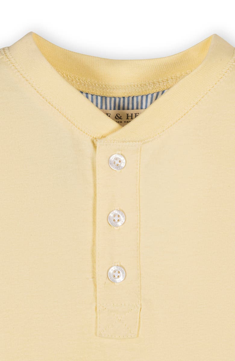 Hope & Henry Kids' Organic Short Sleeve Henley Tee, Alternate, color, Pale Yellow