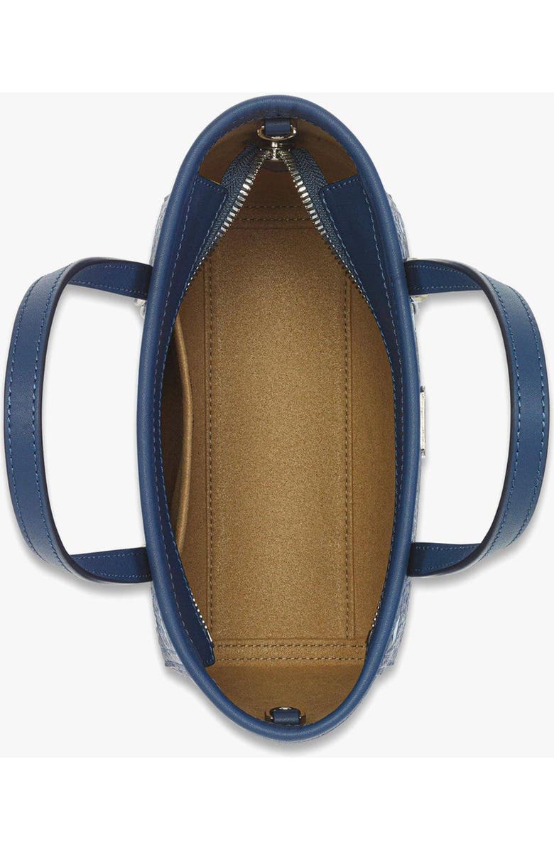 MCM Mini Toni Top-Zip Shopper in Visetos, Alternate, color, Blue