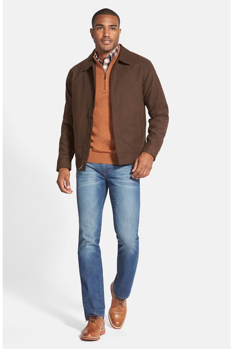 'Roosevelt' Classic Fit Water Resistant Full Zip Jacket, Alternate, color, BITTERSWEET BROWN