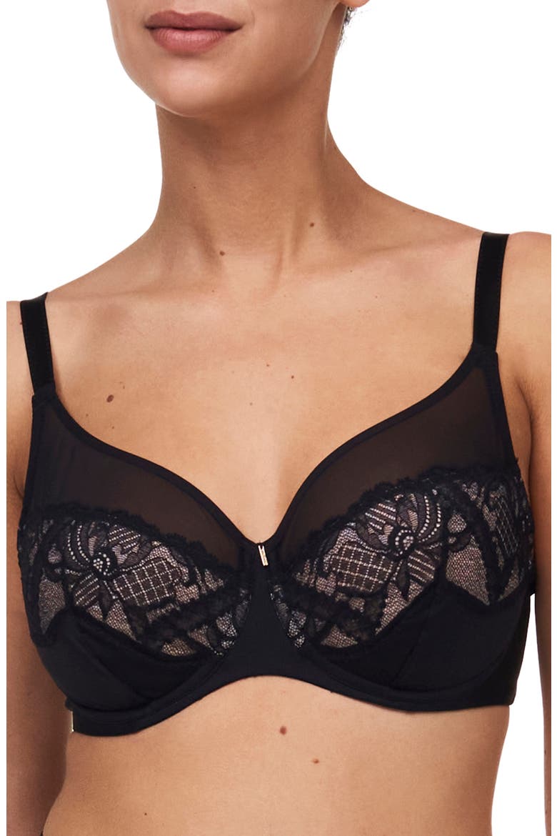 Orangerie Dream Full Coverage Underwire Bra, Main, color, BLACK-11