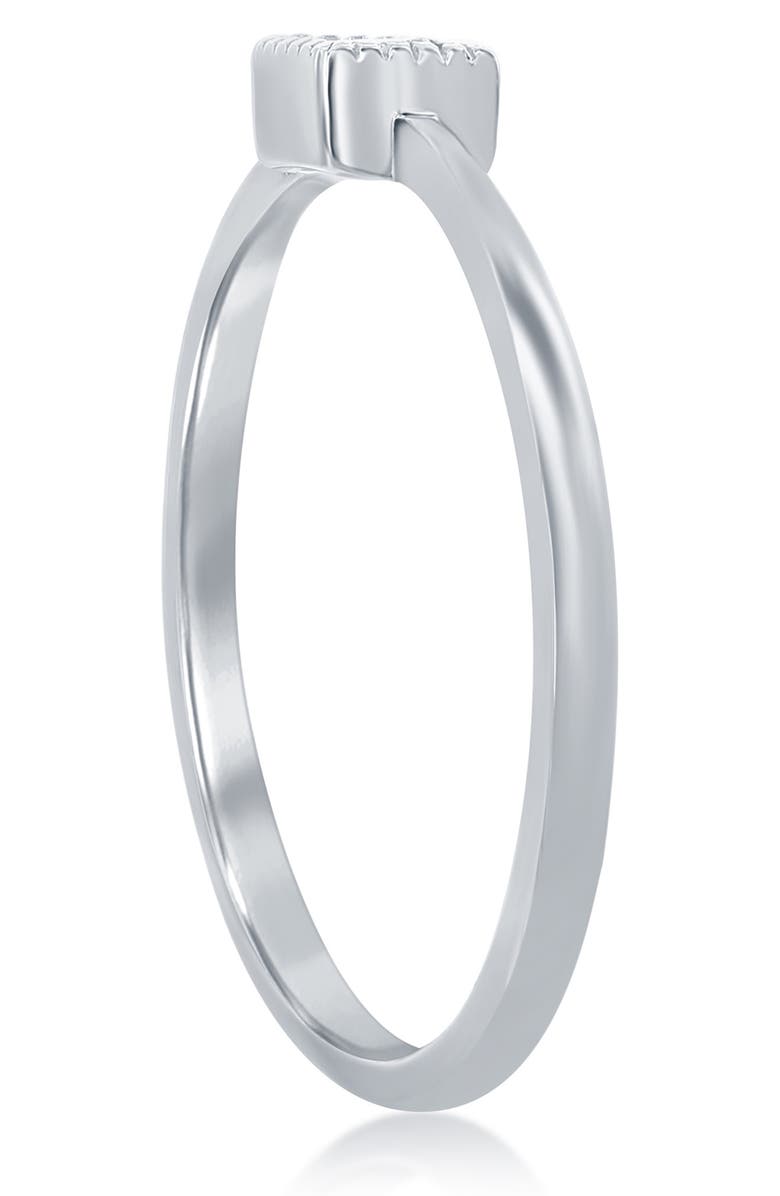 SIMONA Sterling Silver Bezel Set Square CZ Ring, Alternate, color,