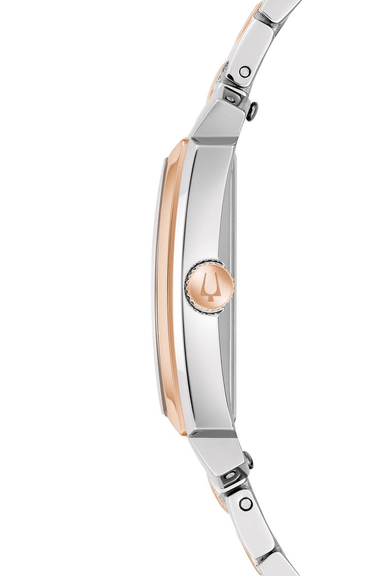 Sutton Rectangular Two-Tone Bracelet Watch, 25mm x 37mm, Alternate, color, TWO-TONE