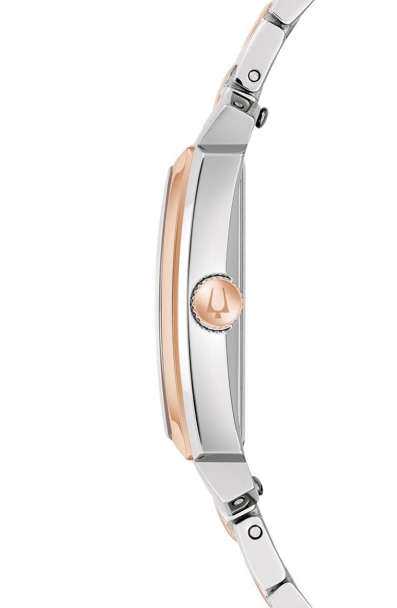 BULOVA Sutton Rectangular Two-Tone Bracelet Watch, 25mm x 37mm, Alternate, color, Two-Tone