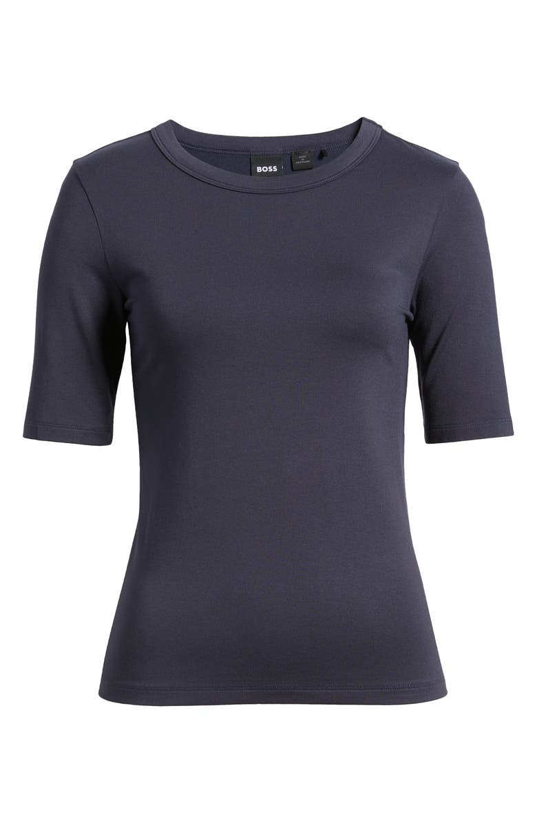 BOSS Efita Crewneck T-Shirt, Alternate, color, Clean Navy