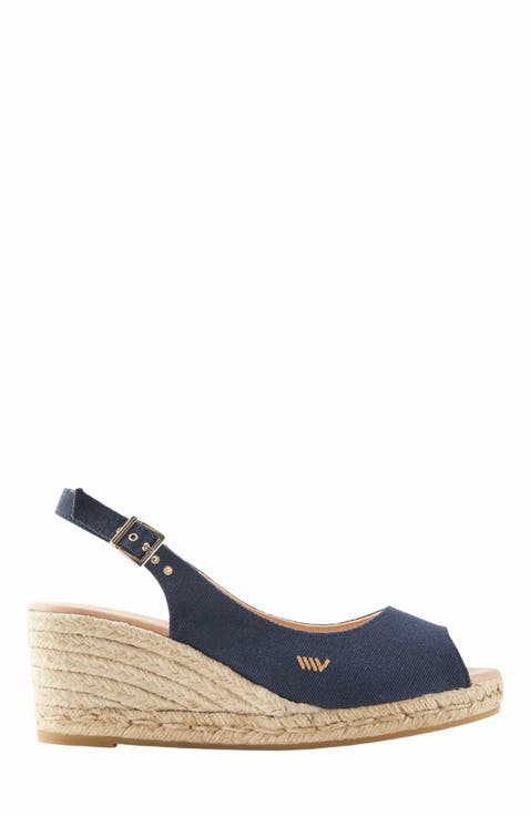 Gavina Canvas Espadrille Sandal Wedges