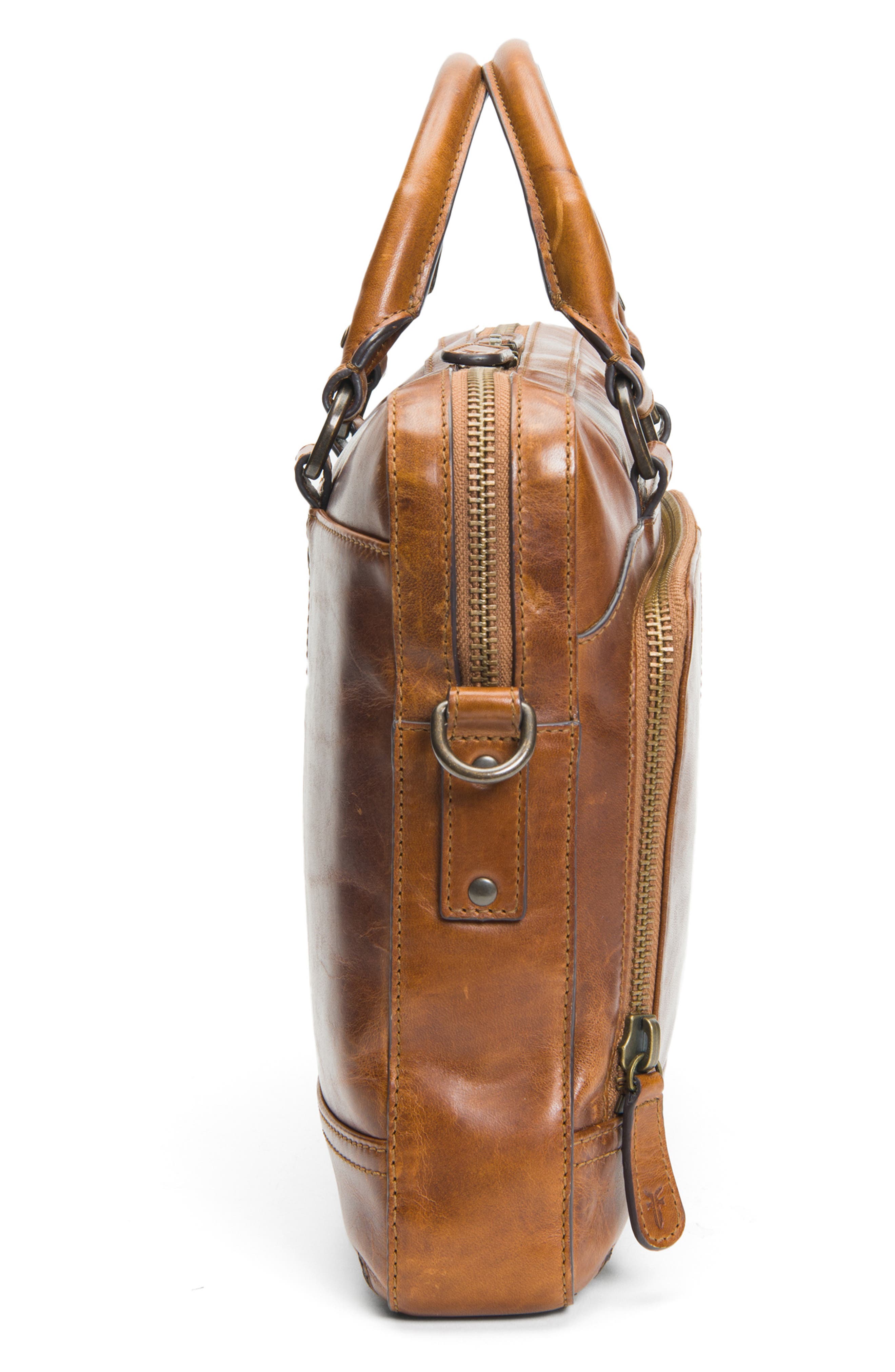 Frye Logan Leather Briefcase, Alternate, color, 