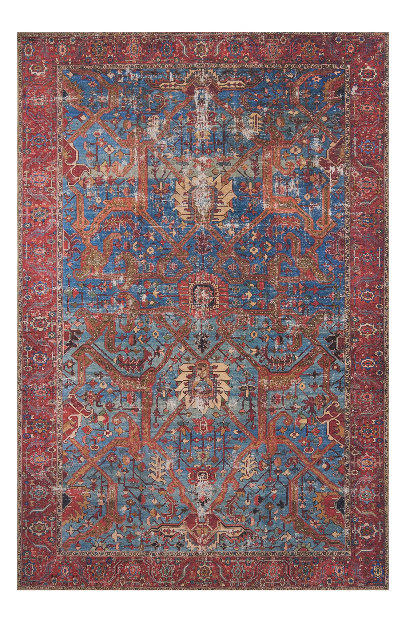 LOLOI Loren Rug - Blue/Red
