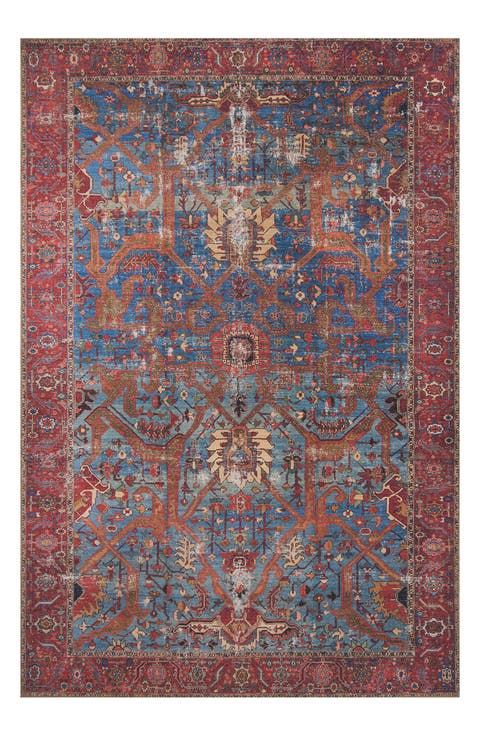 Loren Rug - Blue/Red