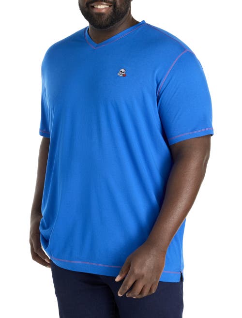 Robert Graham Dxl Big & Tall Westwood Contrast Stitch V-neck T-shirt