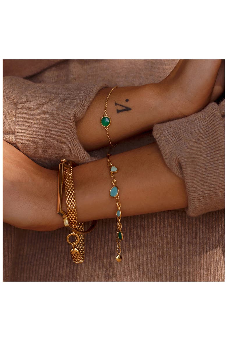Mini Siren Fine Chain Bracelet, Alternate, color, YELLOW GOLD