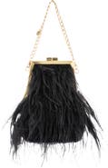 Olga Berg Sara Feather Frame Clutch