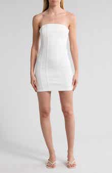 Alice + Olivia Palmer Strapless Denim Minidress