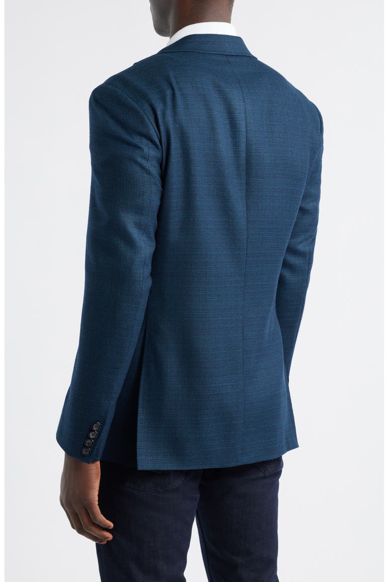 Kei Trim Fit Mélange Wool Sport Coat, Alternate, color, DARK GREEN