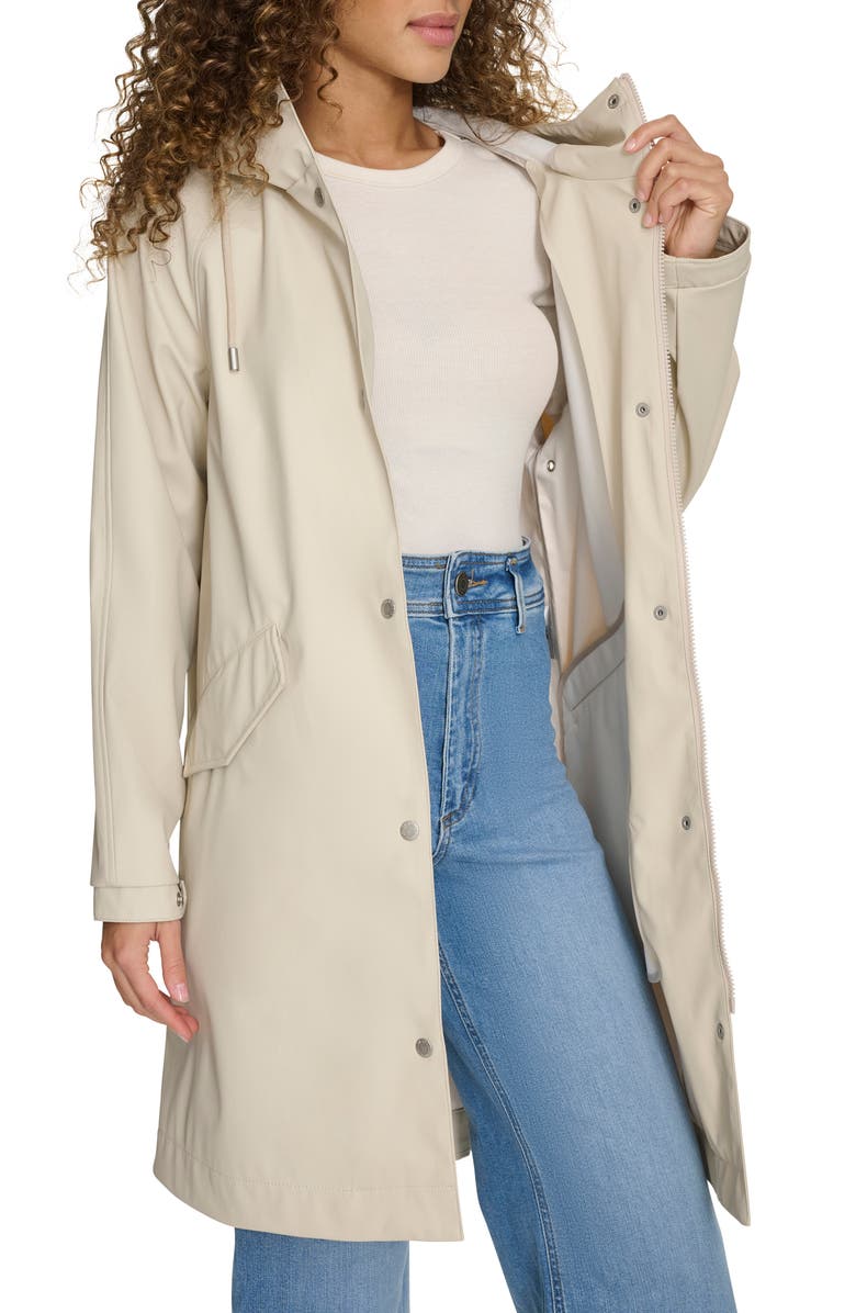 Levi's<sup>®</sup> Water Resistant Hooded Long Rain Jacket, Alternate, color, Oatmeal
