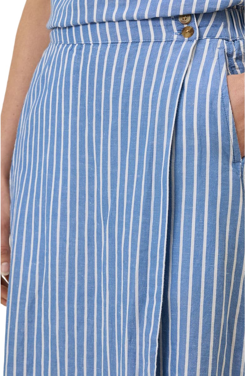 Pact Canopy Linen Wrap Skirt Made with Organic Cotton, Alternate, color, Bondi Stripe