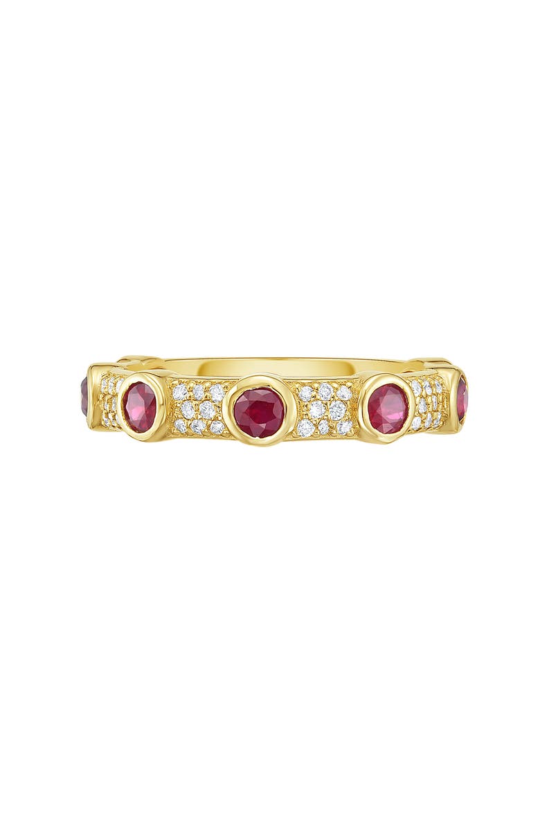 Lionheart 14K Gold Aurelia Ruby and Diamond Ring, Alternate, color, Gold
