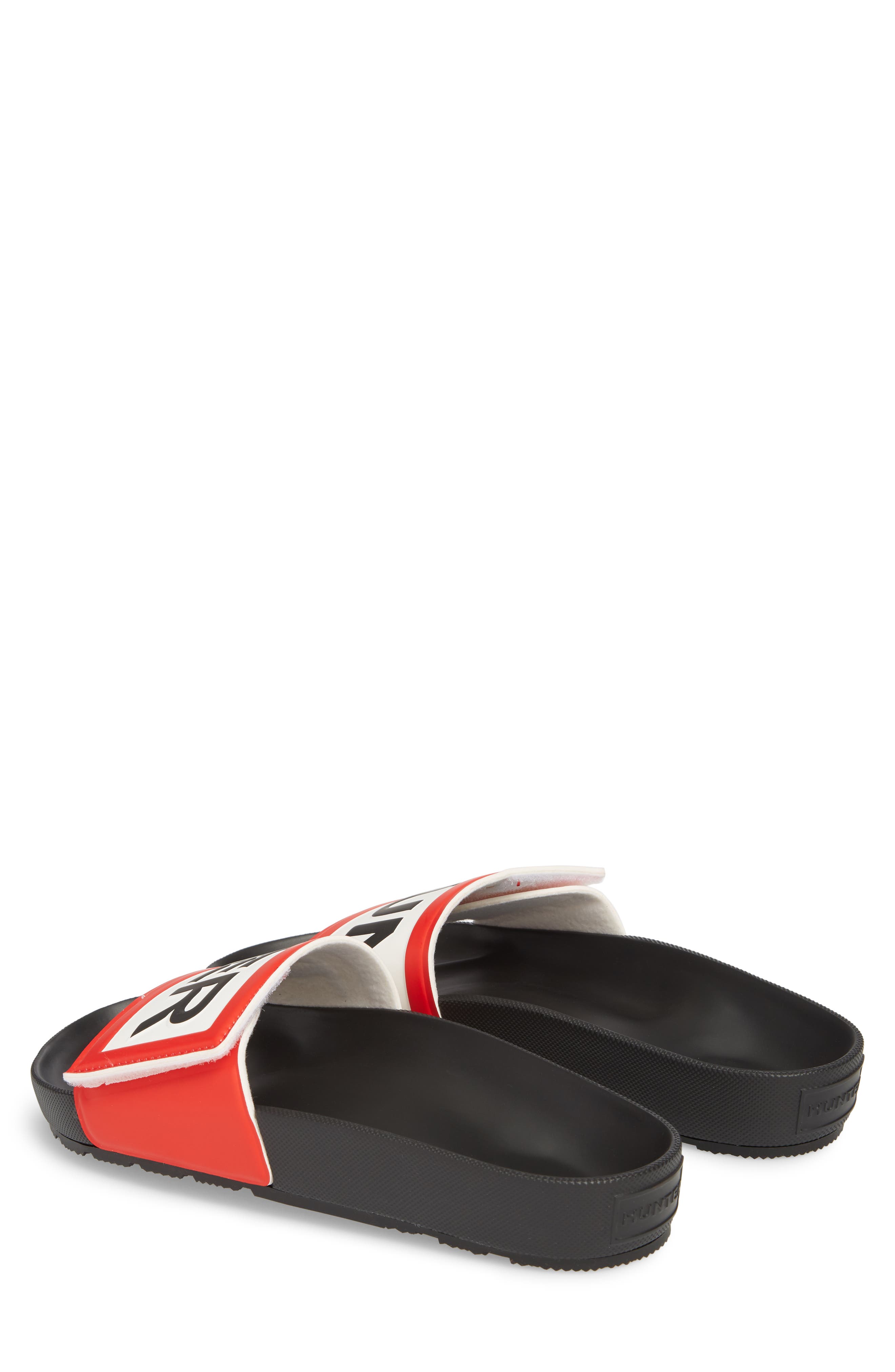 Hunter Original Adjustable Logo Slide Sandal, Alternate, color, 