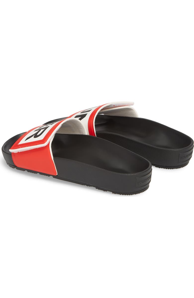 Hunter Original Adjustable Logo Slide Sandal, Alternate, color,