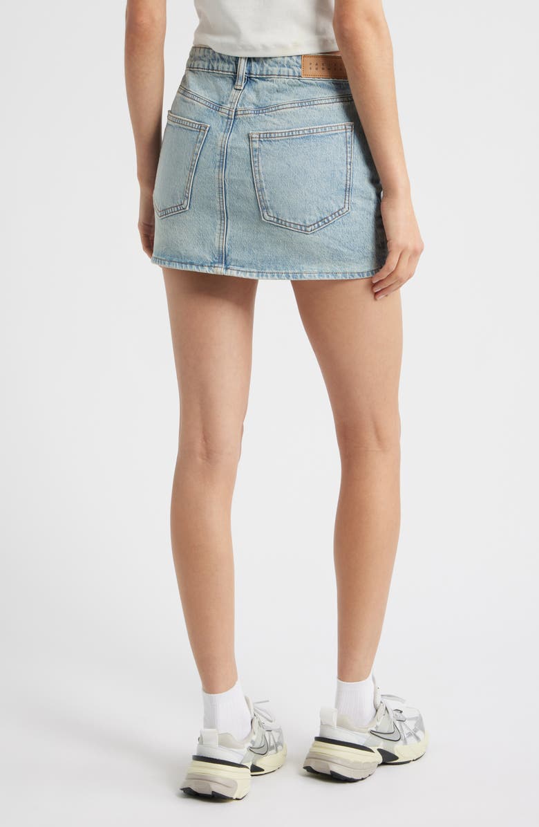 PacSun Chaya Mid Rise Denim Miniskirt, Alternate, color, Light Indigo