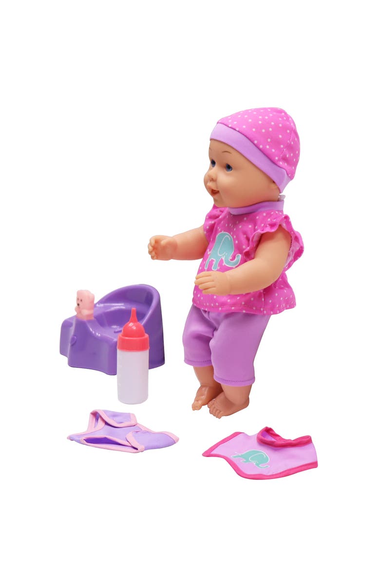Dream Collection 12" Baby Doll with Musical Potty in Pink, Alternate, color, Multicolored