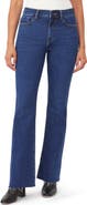 Kensie Savannah High Waist Raw Hem Flare Leg Jeans