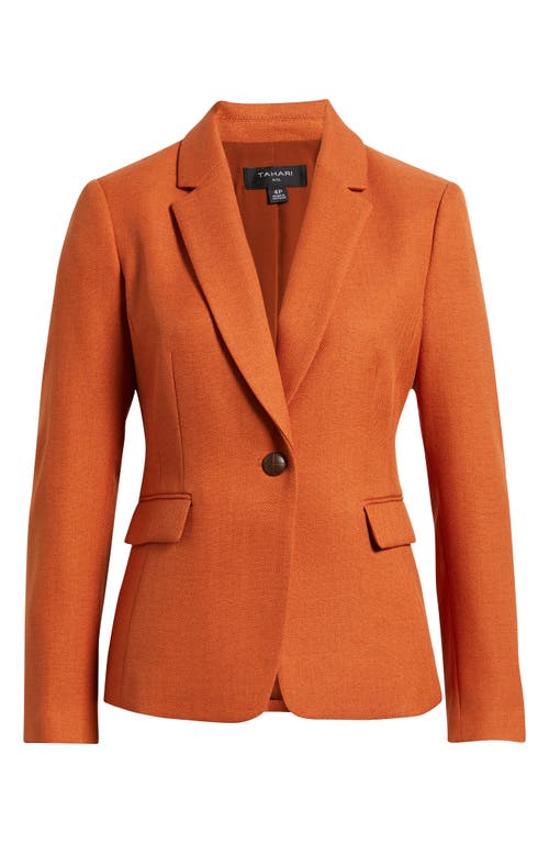 Tahari Asl One-button Blazer In Orange