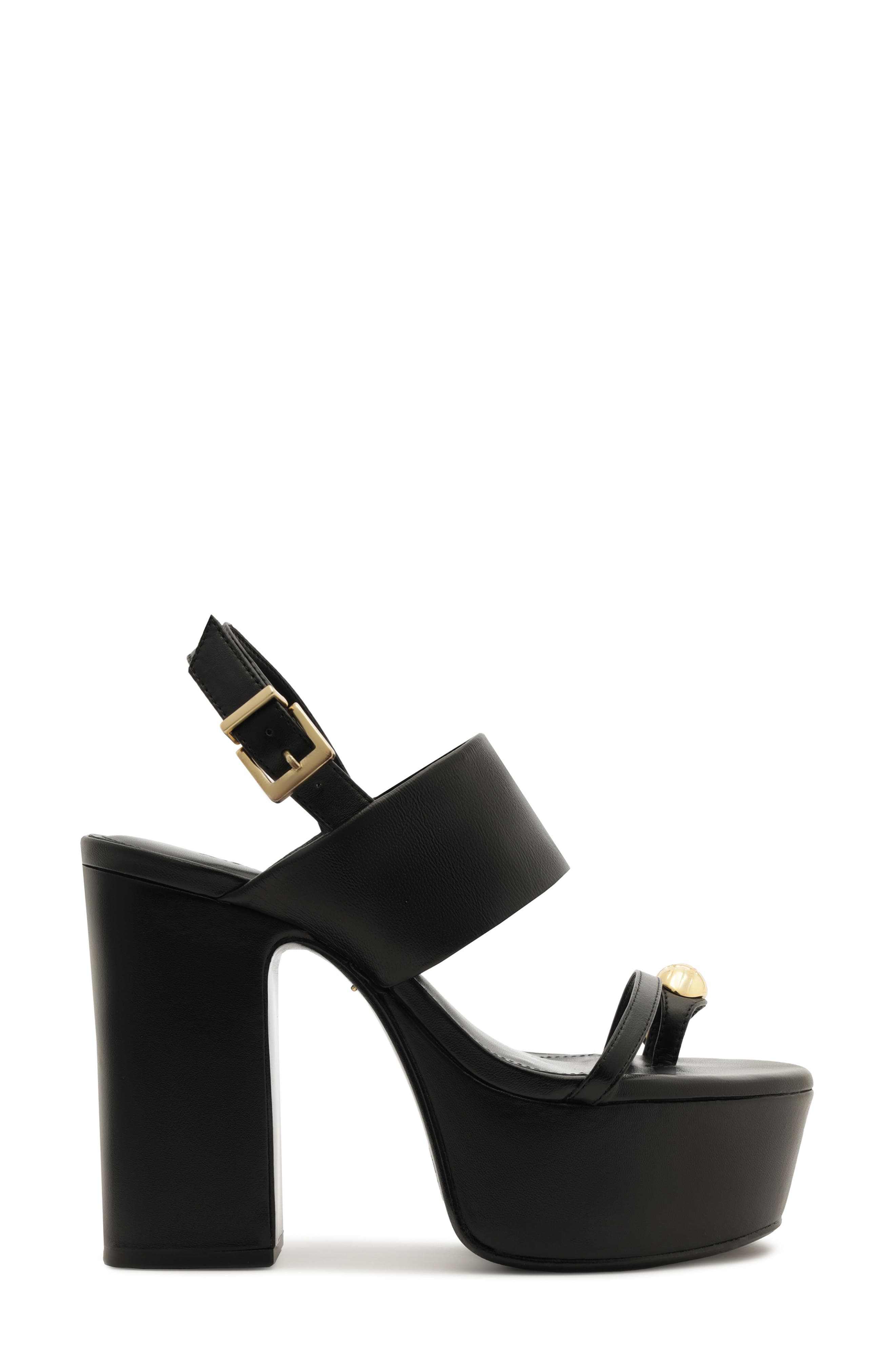 Schutz Mandy Slingback Platform Sandal, Alternate, color, Black