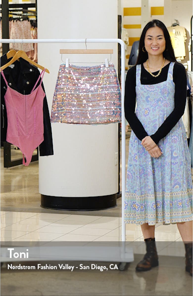 Stripe Sequin Miniskirt, sales video thumbnail