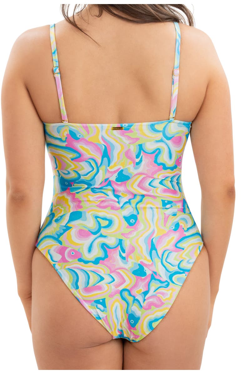 Kenny Flowers The St. Lucia - Bandeau One Piece with Removable Straps, Alternate, color, Multi