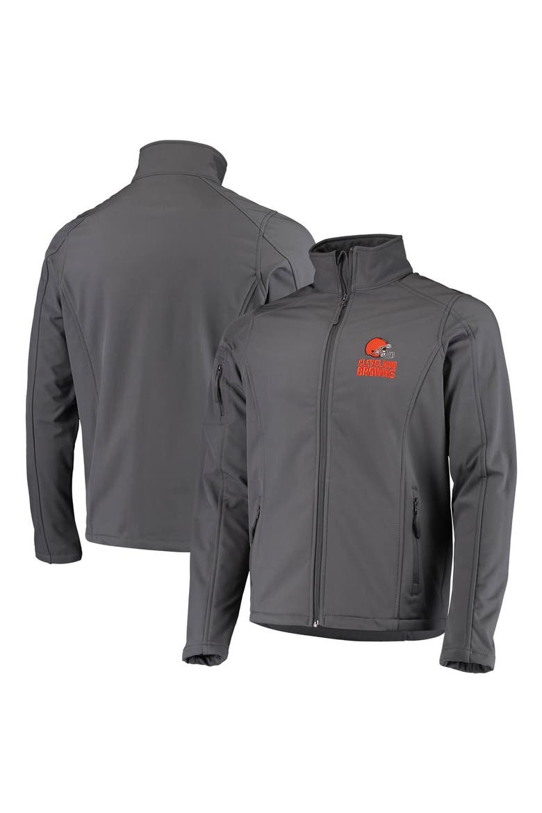 Men's Dunbrooke Charcoal Cleveland Browns Sonoma Softshell Full-Zip Jacket, Main, color, Charcoal