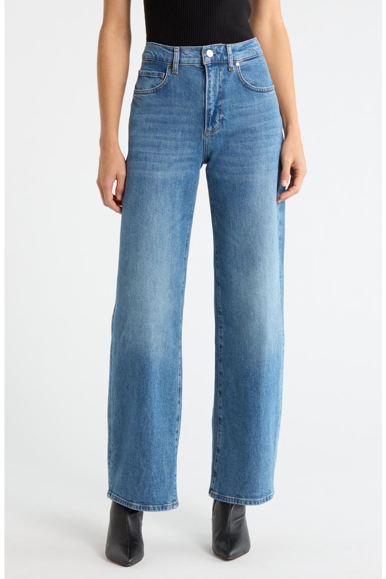Arellia High Waist Ankle Barrel Leg Jeans, Main, color, KEYSTONE