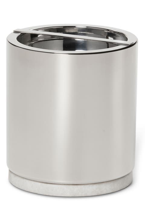 Roman Stainless Steel & Marble Bar Ice Bucket
