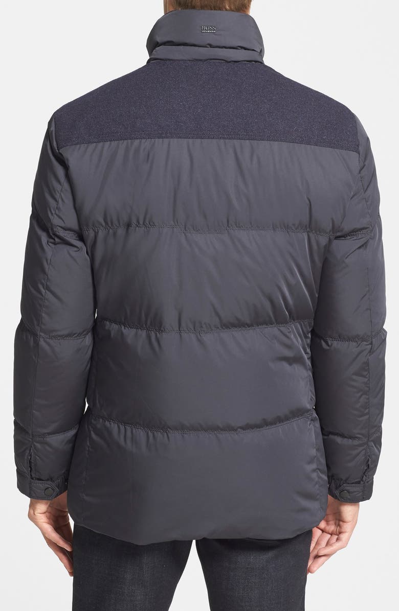 BOSS HUGO BOSS 'Darcon Doen' Mixed Media Quilted Jacket, Alternate, color,