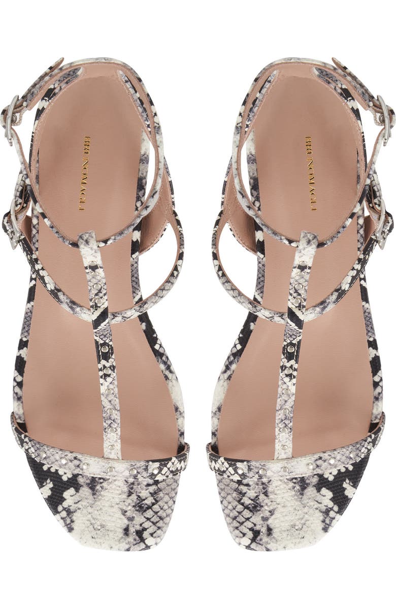 Bruno Magli Maya Strappy Sandal, Alternate, color, Black/ White Snake