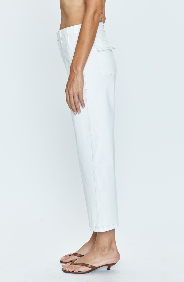 Pistola Sophia Stretch Cotton Ankle Wide Leg Pants, Alternate, color, Le Blanc